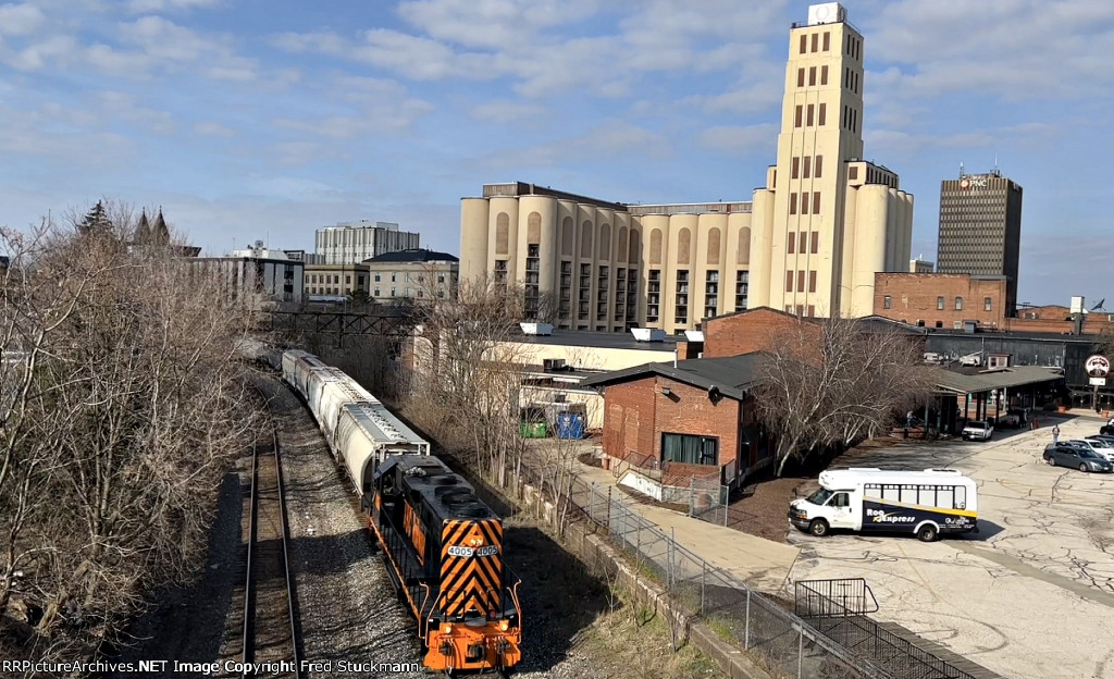 AB 4005 passes Quaker Square.